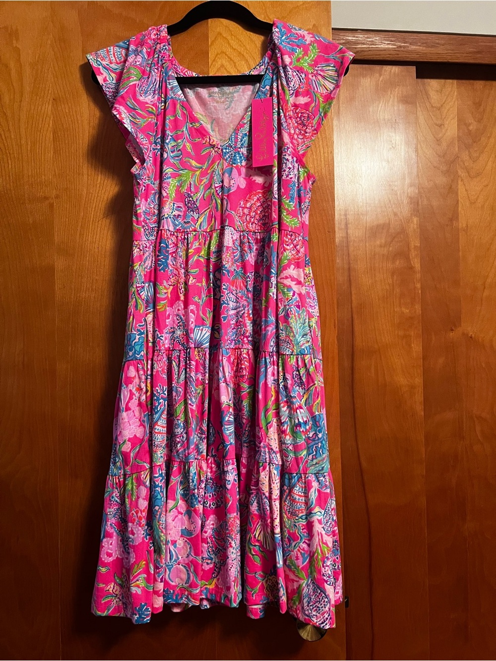Lilly Pulitzer Pink Multicolor Floral Kawai Swing Dress